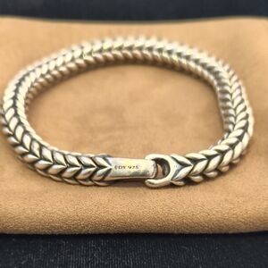 David Yurman Sterling Silver Wheat Chain Bracelet